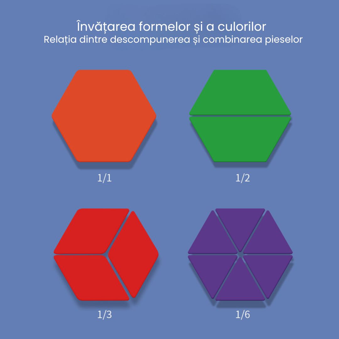 Atelierul de Forme geometrice din lemn și cartonașe, 3 ani+