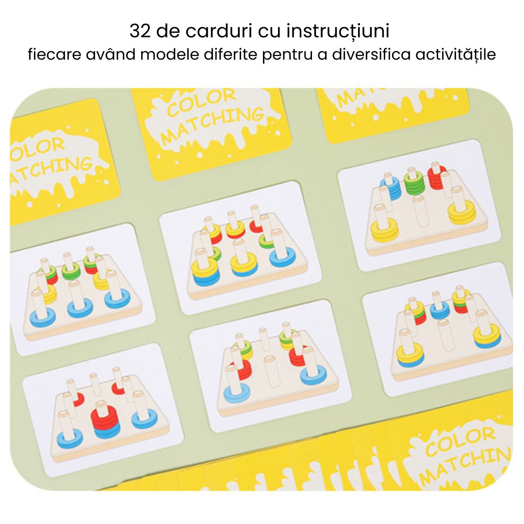 Joc educativ de potrivire a culorilor, 1-2 jucători, 3 ani+