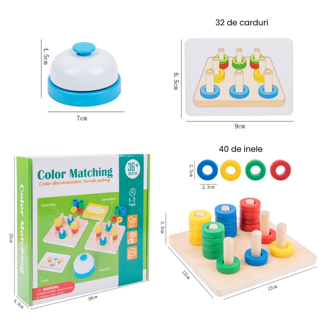 Joc educativ de potrivire a culorilor, 1-2 jucători, 3 ani+