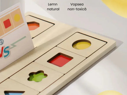 Puzzle interactiv de potrivire a Formelor și Culorilor, 3 ani+ - Bebeboo - Totul pentru copii. Jucării, Hăinuțe, Perne, Mobilier, Textile