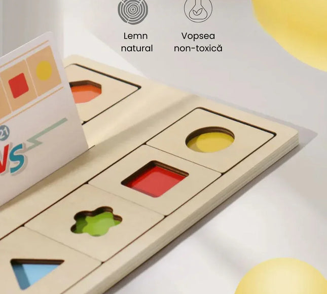 Puzzle interactiv de potrivire a Formelor și Culorilor, 3 ani+ - Bebeboo - Totul pentru copii. Jucării, Hăinuțe, Perne, Mobilier, Textile