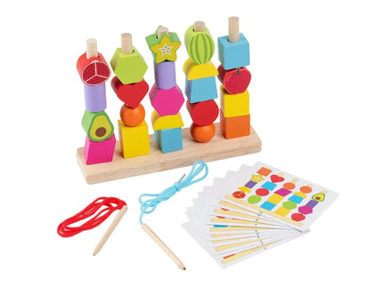 Turnul formelor și al fructelor, 10 carduri cu modele, 3 ani+ - Bebeboo - Totul pentru copii. Jucării, Hăinuțe, Perne, Mobilier, Textile