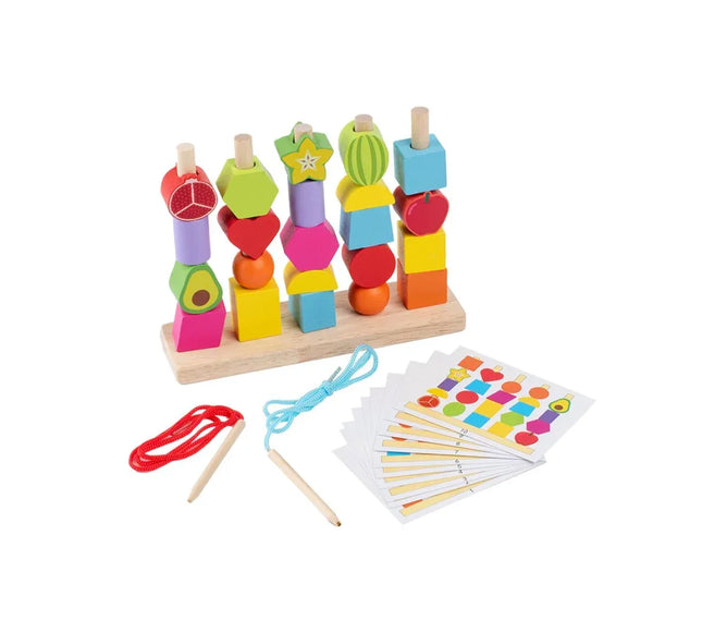 Turnul formelor și al fructelor, 10 carduri cu modele, 3 ani+ - Bebeboo - Totul pentru copii. Jucării, Hăinuțe, Perne, Mobilier, Textile