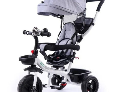 Tricicleta Ecotoys EDIYM-BT-2 - Gri - Bebeboo - Totul pentru copii. Jucării, Hăinuțe, Perne, Mobilier, Textile