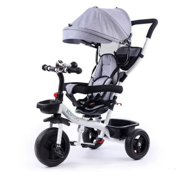 Tricicleta Ecotoys EDIYM-BT-2 - Gri - Bebeboo - Totul pentru copii. Jucării, Hăinuțe, Perne, Mobilier, Textile