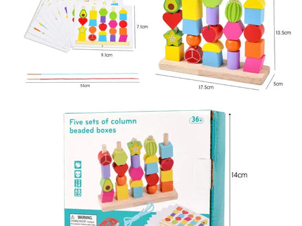 Turnul formelor și al fructelor, 10 carduri cu modele, 3 ani+ - Bebeboo - Totul pentru copii. Jucării, Hăinuțe, Perne, Mobilier, Textile