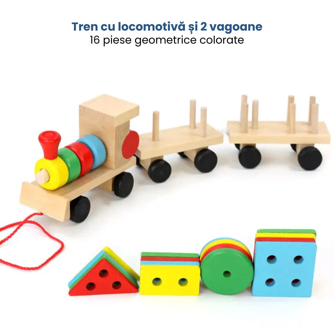 Trenulețul formelor și al culorilor, 3 ani+