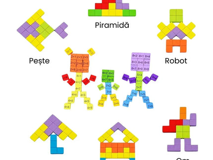 Joc educativ de Învățare a tablei înmulțirii, 81 piese, 5 ani+ - Bebeboo - Totul pentru copii. Jucării, Hăinuțe, Perne, Mobilier, Textile