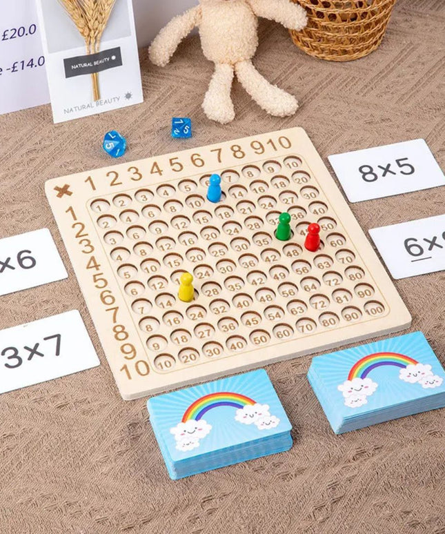 Joc educativ Cursa Înmulțirii, 100 carduri, 1-4 jucători