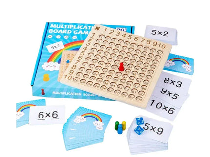 Joc educativ Cursa Înmulțirii, 100 carduri, 1-4 jucători - Bebeboo - Totul pentru copii. Jucării, Hăinuțe, Perne, Mobilier, Textile