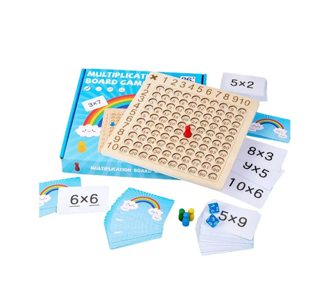 Joc educativ Cursa Înmulțirii, 100 carduri, 1-4 jucători - Bebeboo - Totul pentru copii. Jucării, Hăinuțe, Perne, Mobilier, Textile