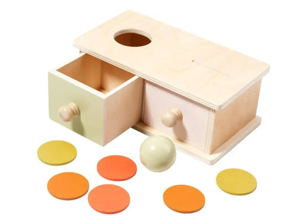 Cutie Montessori cu 2 sertare, 1 an+ - Bebeboo - Totul pentru copii. Jucării, Hăinuțe, Perne, Mobilier, Textile