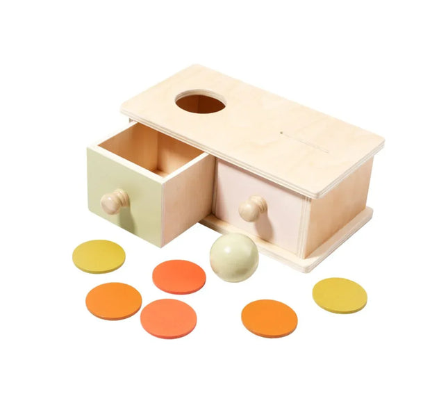 Cutie Montessori cu 2 sertare, 1 an+ - Bebeboo - Totul pentru copii. Jucării, Hăinuțe, Perne, Mobilier, Textile
