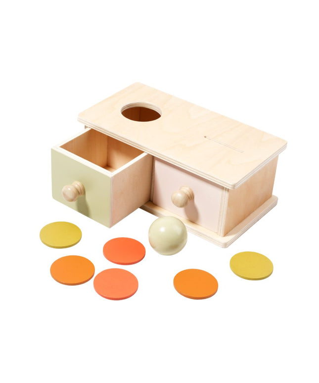 Cutie Montessori cu 2 sertare, 1 an+