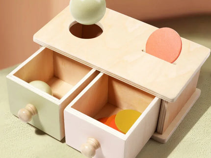 Cutie Montessori cu 2 sertare, 1 an+ - Bebeboo - Totul pentru copii. Jucării, Hăinuțe, Perne, Mobilier, Textile