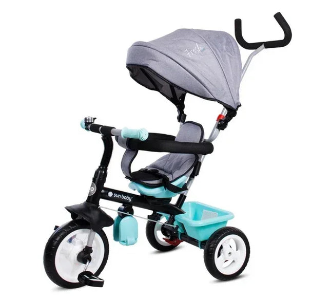 Tricicleta cu sezut reversibil Sun Baby 017 Fresh 360 - Turquoise Grey - Bebeboo - Totul pentru copii. Jucării, Hăinuțe, Perne, Mobilier, Textile