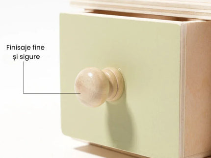 Cutie Montessori cu 2 sertare, 1 an+ - Bebeboo - Totul pentru copii. Jucării, Hăinuțe, Perne, Mobilier, Textile