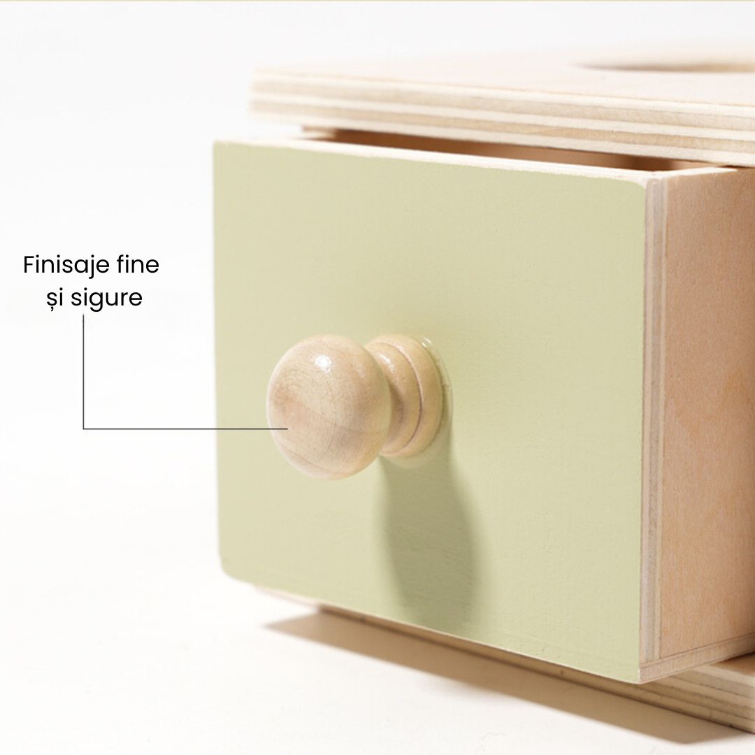 Cutie Montessori cu 2 sertare, 1 an+