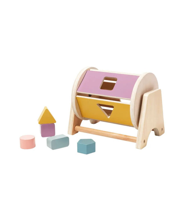 Joc de tip Montessori, Tambur cu forme geometrice, 1 an+