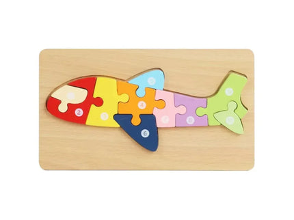 Puzzle 3D Montessori din lemn, 10 piese, 2 ani+ - Bebeboo - Totul pentru copii. Jucării, Hăinuțe, Perne, Mobilier, Textile
