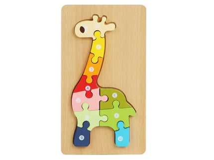 Puzzle 3D Montessori din lemn, 10 piese, 2 ani+ - Bebeboo - Totul pentru copii. Jucării, Hăinuțe, Perne, Mobilier, Textile