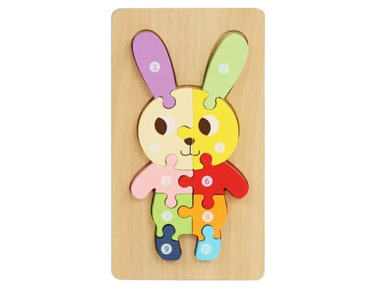Puzzle 3D Montessori din lemn, 10 piese, 2 ani+ - Bebeboo - Totul pentru copii. Jucării, Hăinuțe, Perne, Mobilier, Textile
