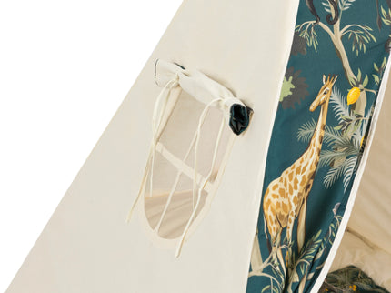 Cort teepee pentru copii, 110 cm x 110 cm - Safari - Bebeboo - Totul pentru copii. Jucării, Hăinuțe, Perne, Mobilier, Textile