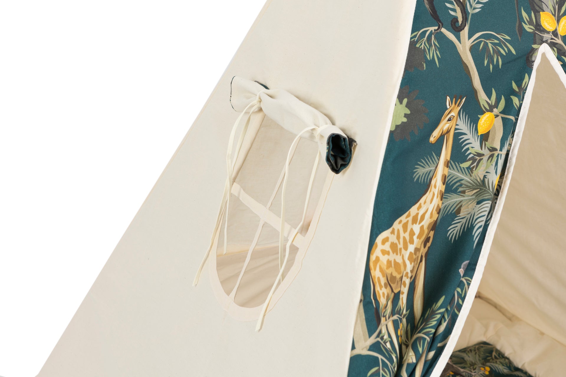 Cort teepee pentru copii, 110 cm x 110 cm - Safari