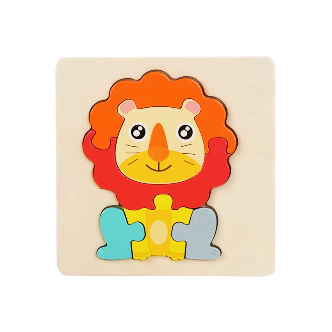 Puzzle Educaționale din lemn – Forme și Animale