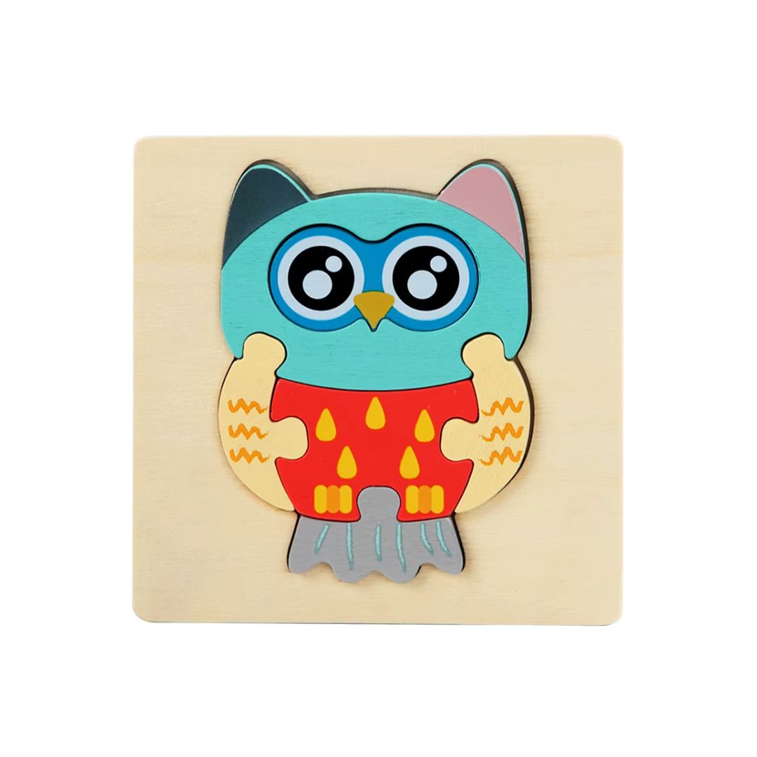 Puzzle Educaționale din lemn – Forme și Animale