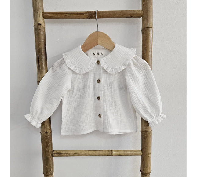 Camasa alba din muselina - Bebeboo - Totul pentru copii. Jucării, Hăinuțe, Perne, Mobilier, Textile