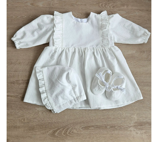 Rochita Botez Alba - Bebeboo - Totul pentru copii. Jucării, Hăinuțe, Perne, Mobilier, Textile