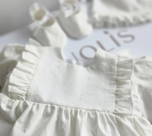 Rochita Botez Alba - Bebeboo - Totul pentru copii. Jucării, Hăinuțe, Perne, Mobilier, Textile