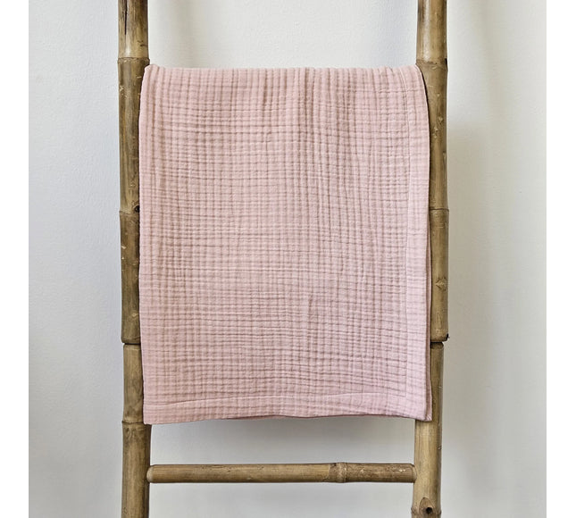 Paturica Roz Din Muselina - Bebeboo - Totul pentru copii. Jucării, Hăinuțe, Perne, Mobilier, Textile