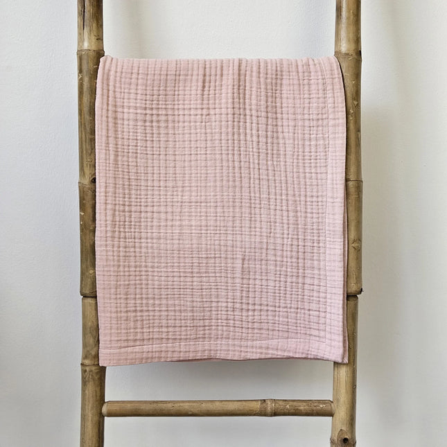 Paturica Roz Din Muselina - Bebeboo - Totul pentru copii. Jucării, Hăinuțe, Perne, Mobilier, Textile