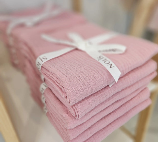 Paturica Roz Din Muselina - Bebeboo - Totul pentru copii. Jucării, Hăinuțe, Perne, Mobilier, Textile