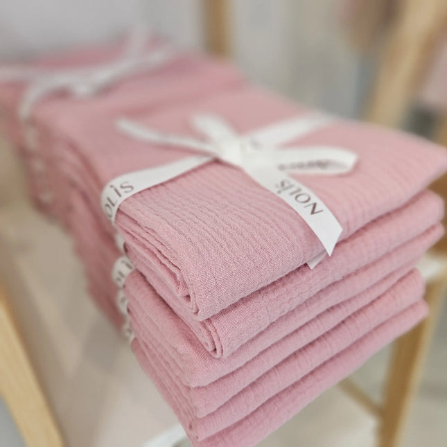 Paturica Roz Din Muselina - Bebeboo - Totul pentru copii. Jucării, Hăinuțe, Perne, Mobilier, Textile