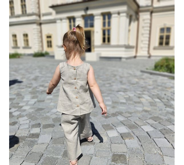 Compleu fete din in - Bebeboo - Totul pentru copii. Jucării, Hăinuțe, Perne, Mobilier, Textile