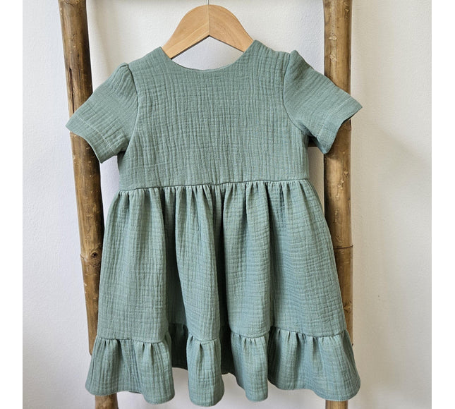 Rochita verde fetite muselina - Bebeboo - Totul pentru copii. Jucării, Hăinuțe, Perne, Mobilier, Textile