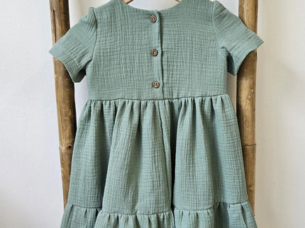 Rochita verde fetite muselina - Bebeboo - Totul pentru copii. Jucării, Hăinuțe, Perne, Mobilier, Textile