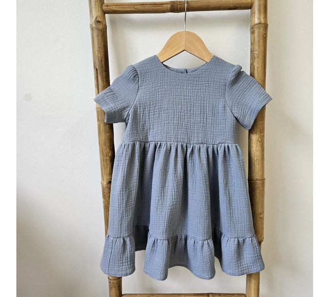 Rochita albastra fetite muselina - Bebeboo - Totul pentru copii. Jucării, Hăinuțe, Perne, Mobilier, Textile