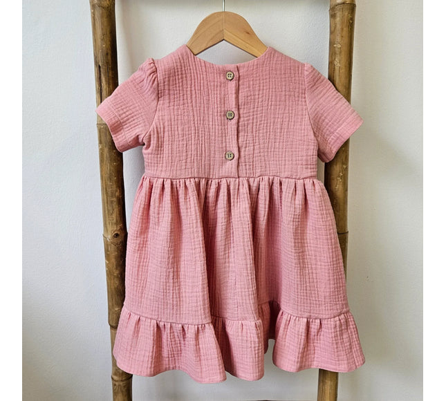 Rochita roz fetite muselina - Bebeboo - Totul pentru copii. Jucării, Hăinuțe, Perne, Mobilier, Textile
