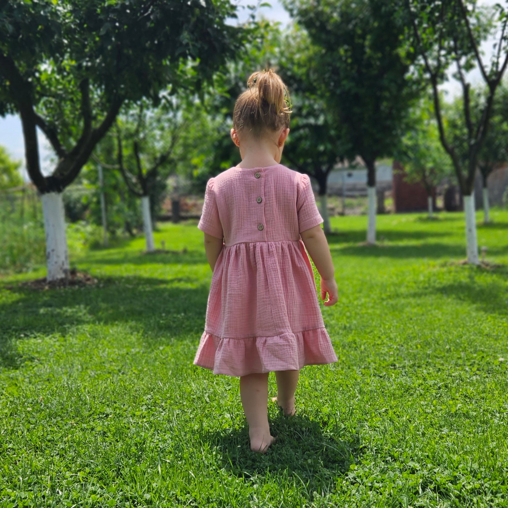 Rochita roz fetite muselina