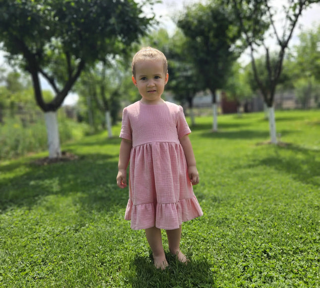 Rochita roz fetite muselina - Bebeboo - Totul pentru copii. Jucării, Hăinuțe, Perne, Mobilier, Textile