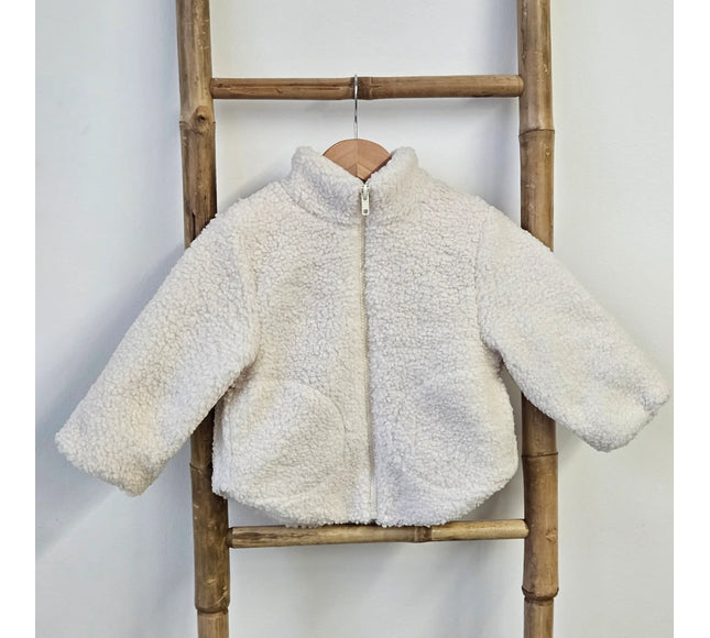 Geaca Alba Cu Blanita - Bebeboo - Totul pentru copii. Jucării, Hăinuțe, Perne, Mobilier, Textile
