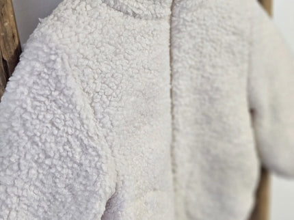 Geaca Alba Cu Blanita - Bebeboo - Totul pentru copii. Jucării, Hăinuțe, Perne, Mobilier, Textile