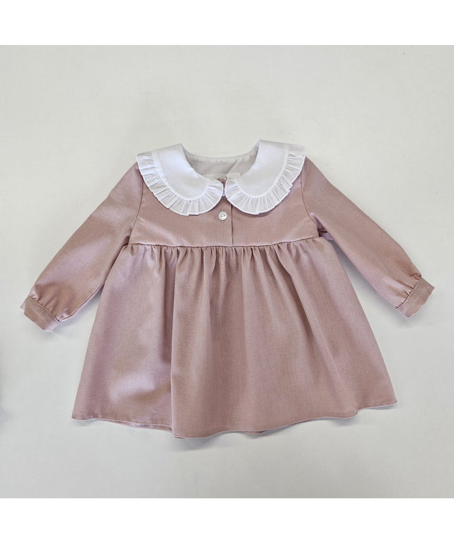 Rochita Roz Cu Guleras Alb