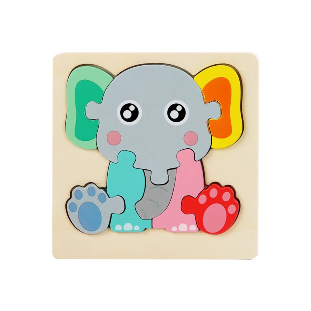 Puzzle Educaționale din lemn – Forme și Animale