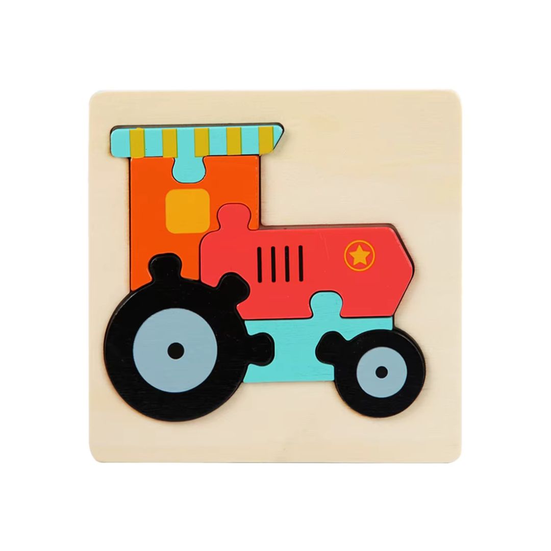 Puzzle Educaționale din lemn – Forme și Animale