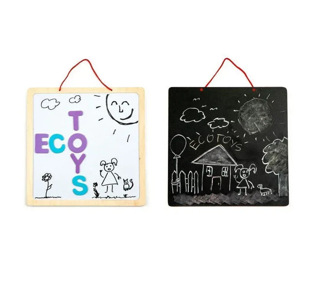 Tabla educationala 3 in 1 cu litere magnetice Ecotoys ESC-W-018A - Bebeboo - Totul pentru copii. Jucării, Hăinuțe, Perne, Mobilier, Textile